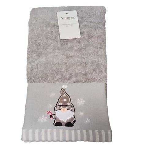 Nutmeg Home Gonk Embroidered Guest Towel