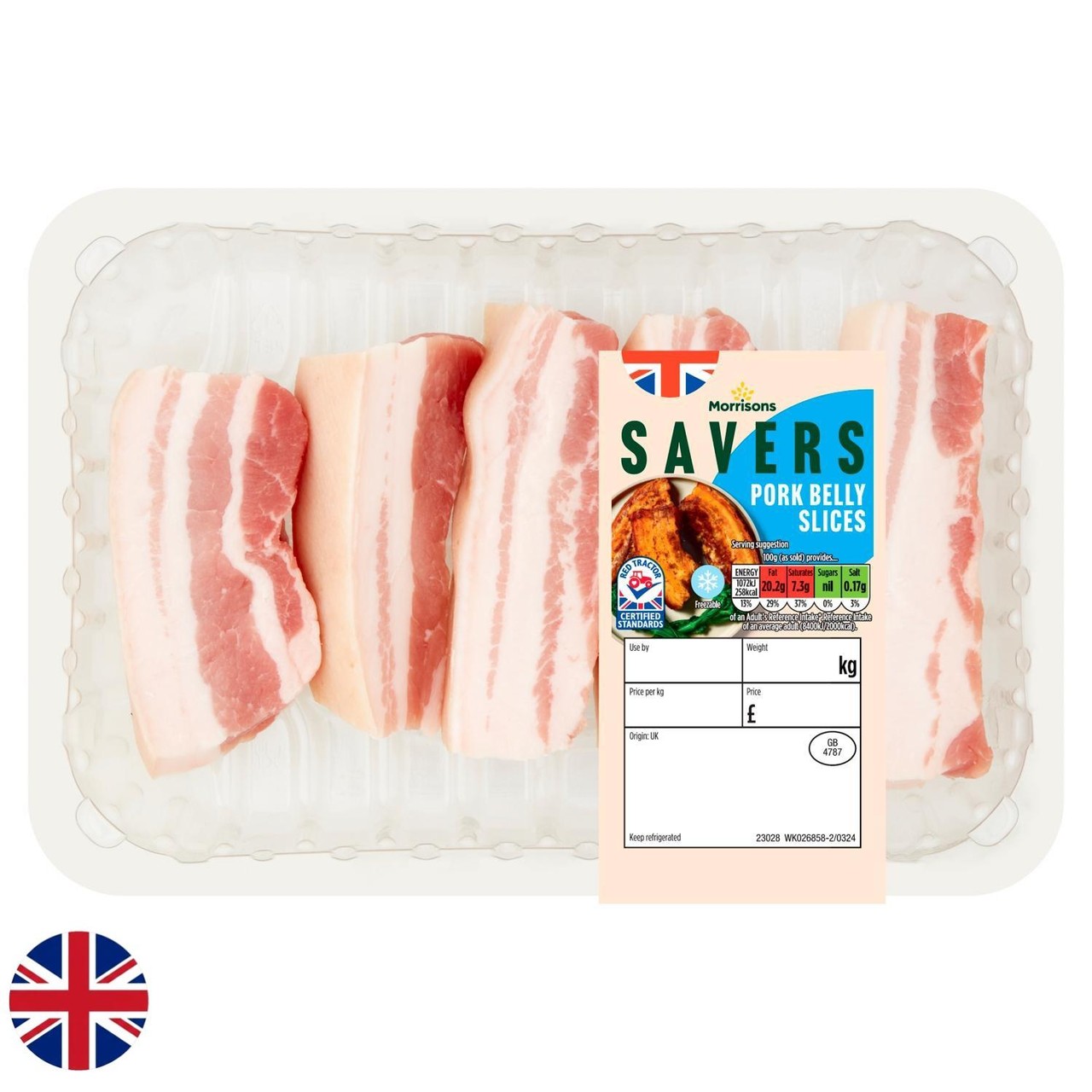 Morrisons Savers British Pork Belly Slices 400g