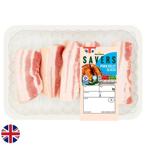 Morrisons Savers British Pork Belly Slices 400g