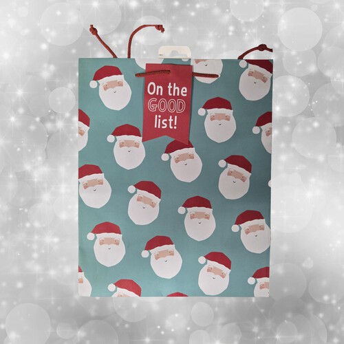 Morrisons Santa Faces Gift Bag Large