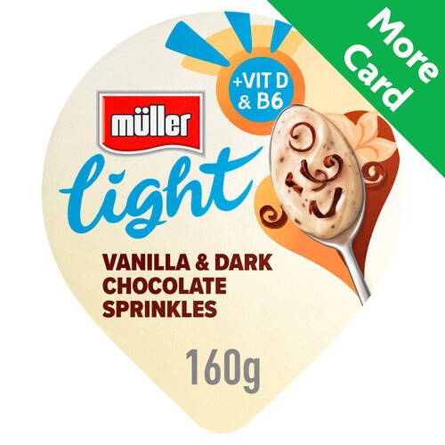 Muller Light Vanilla with Dark Chocolate Sprinkles Fat Free Yogurt