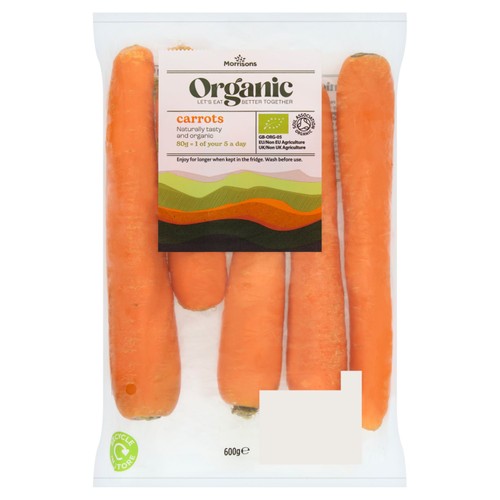 Morrisons Organic Carrots 600g