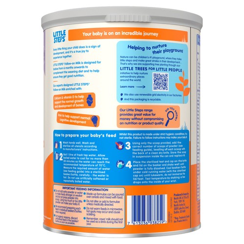 LITTLE STEPS Follow-On Baby Milk Powder Formula 6 Mth+ 800g