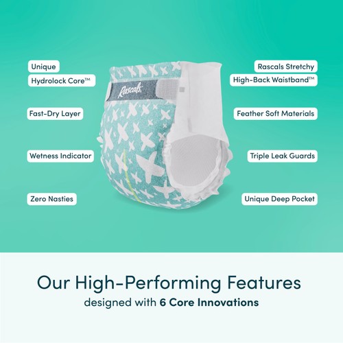 Rascals Premium Size 2 Nappies 