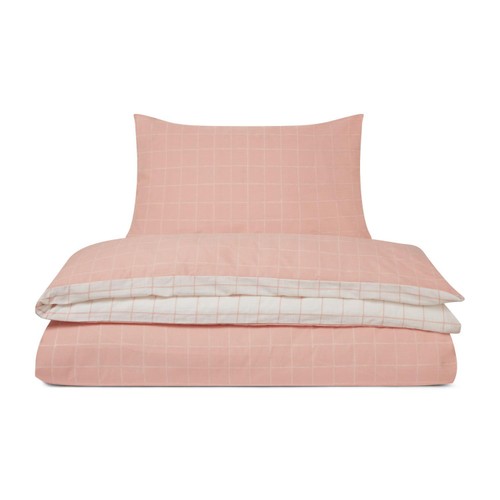 Nutmeg Home 100% Cotton Slub Check Duvet Set Double