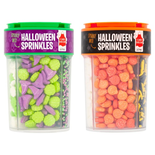 Cake Decor Halloween 4 Cell Sprinkle Jars 