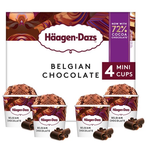 Haagen-Dazs Chocolate Collection Mini Ice Cream Tubs 4 x 95ml