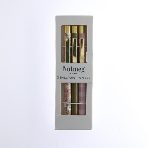 Nutmeg Flora Pen Set