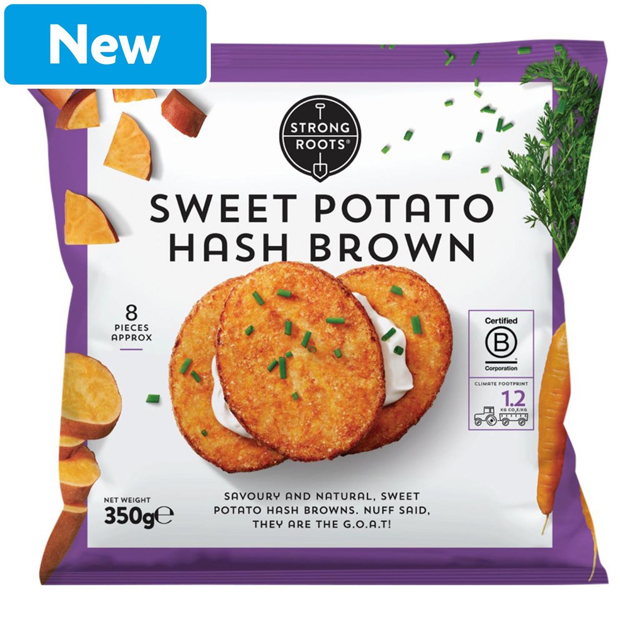 Strong Roots Sweet Potato Hash Brown 350g