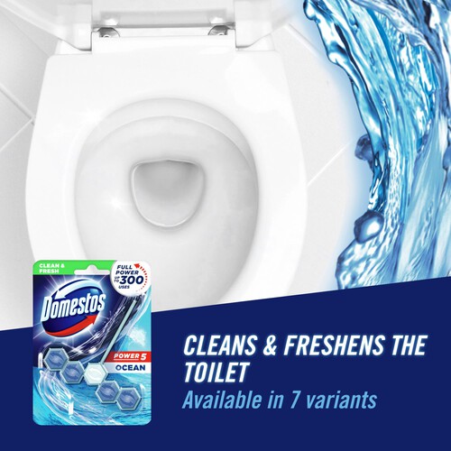 Domestos Power 5 Ocean Toilet Rim Block 1pc