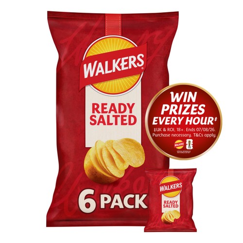 Walkers Ready Salted Multipack Crisps 6 Pack