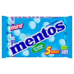 Mentos Fruit Chewy Dragees Rolls 5x38g