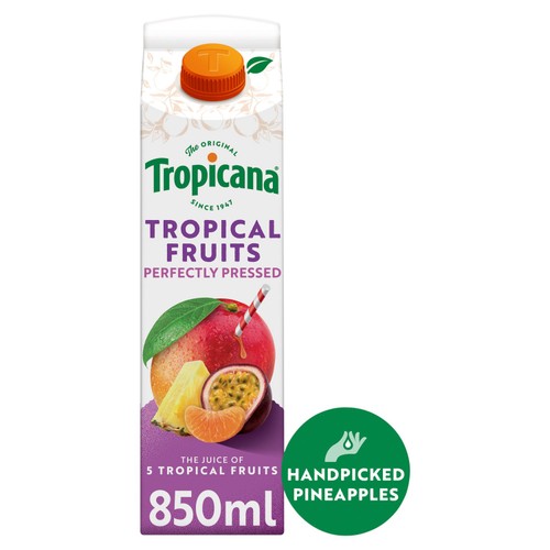 Tropicana Pure Tropical Fruit Juice 850ml Morrisons Online