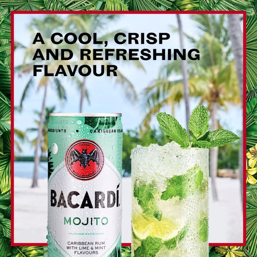 Bacardi Mojito Premix Rum Cocktail Can   250ml