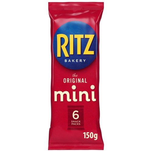 Ritz Original Mini Crackers Snack Lunchbox 6 Pack Multipack
