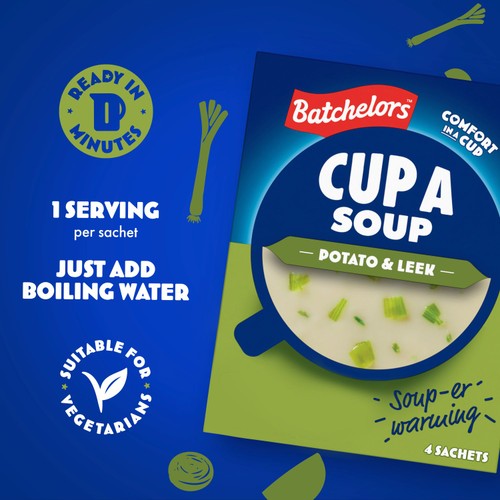 Batchelors Cup a Soup Tomato Soup 4 Instant Soup Sachets 93g