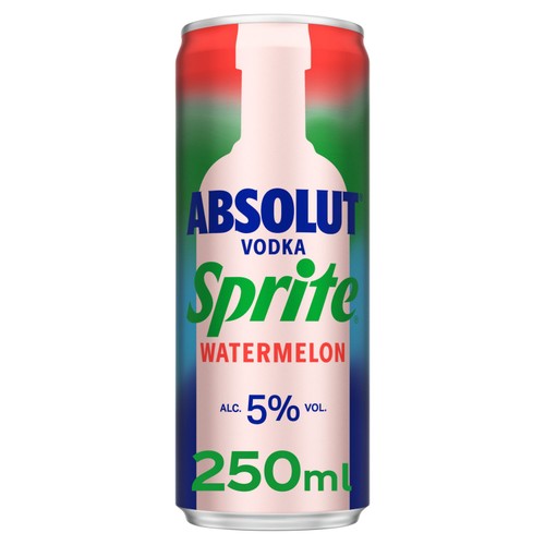 Absolut Vodka & Sprite Watermelon Pre Mixed Can 250ml