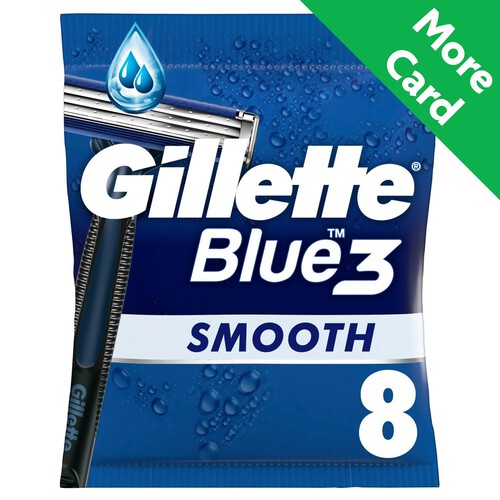 Gillette Blue 3 Smooth Disposable Razors 8 pack