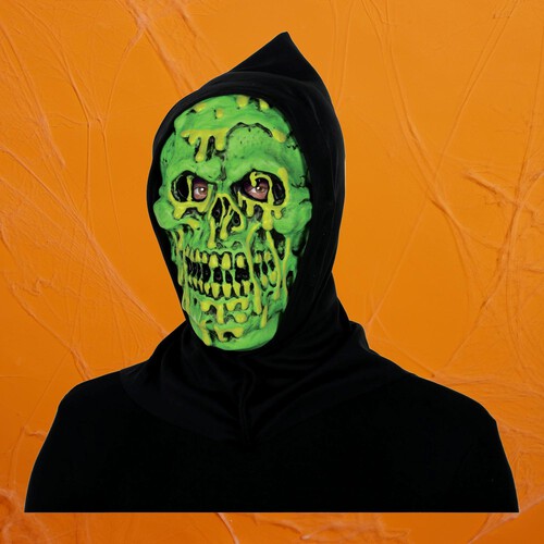 Morrisons Halloween Neon Drip Skull Mask 