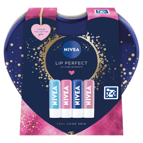 NIVEA Lip Perfect 4 Piece Tin - Morrisons Online Groceries & Offers
