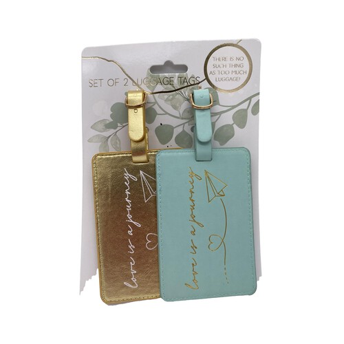 Tri-coastal Wedding Luggage Tag Pair