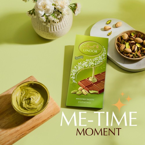 Lindt Lindor Pistachio Bar 100g