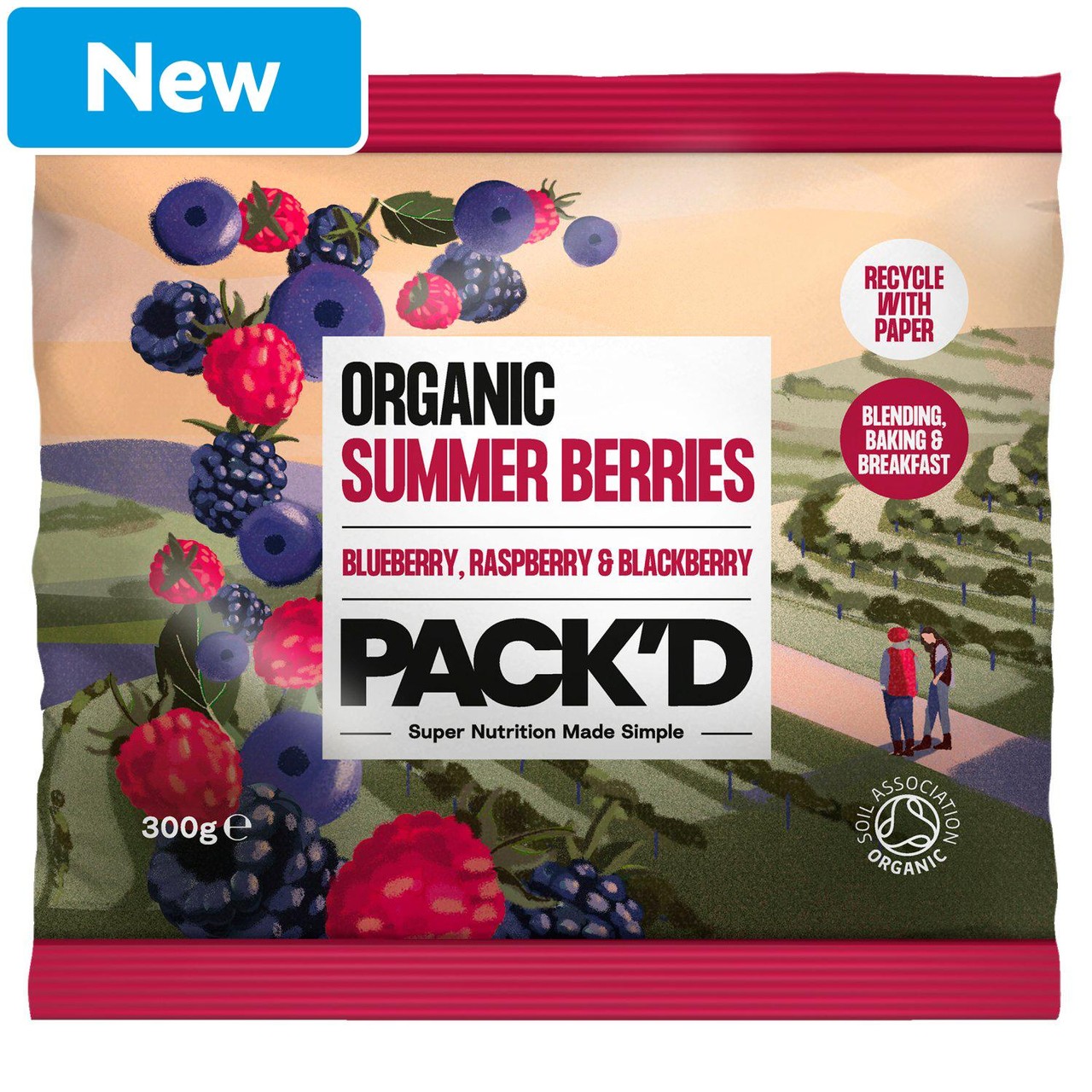 Pack'D Organic Summer Berry Blend 300g