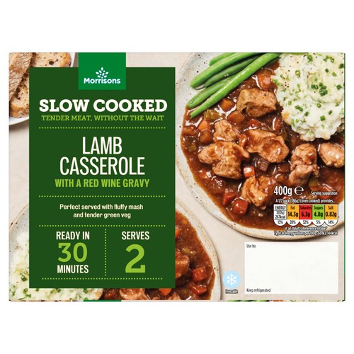 Morrisons Slow Cooked Lamb Casserole with a Red Wine Gravy
