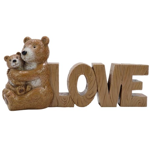Nutmeg Home Love Bear Word Block
