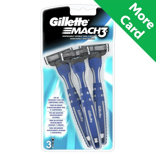 Gillette Mach3 Disposable Razors 3 Pack