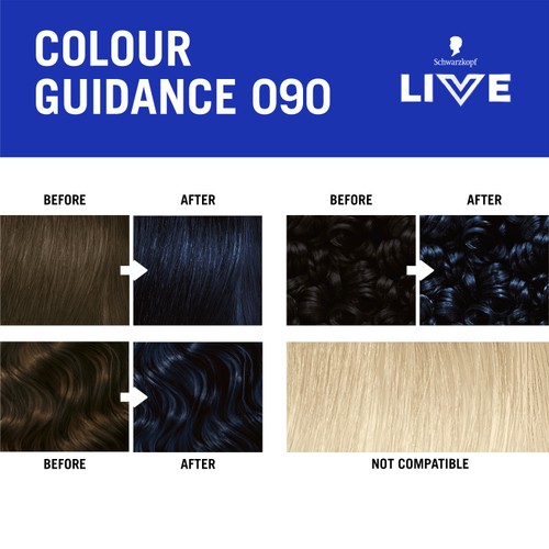 LIVE Intense Colour Permanent Hair Dye 090 Cosmic Blue