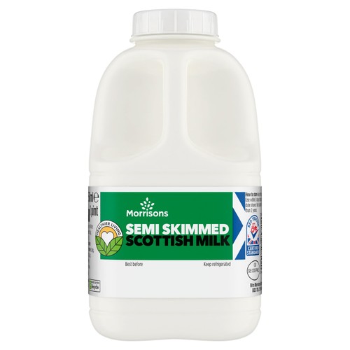 Morrisons Scottish Milk Semi Skimmed 1 Pint