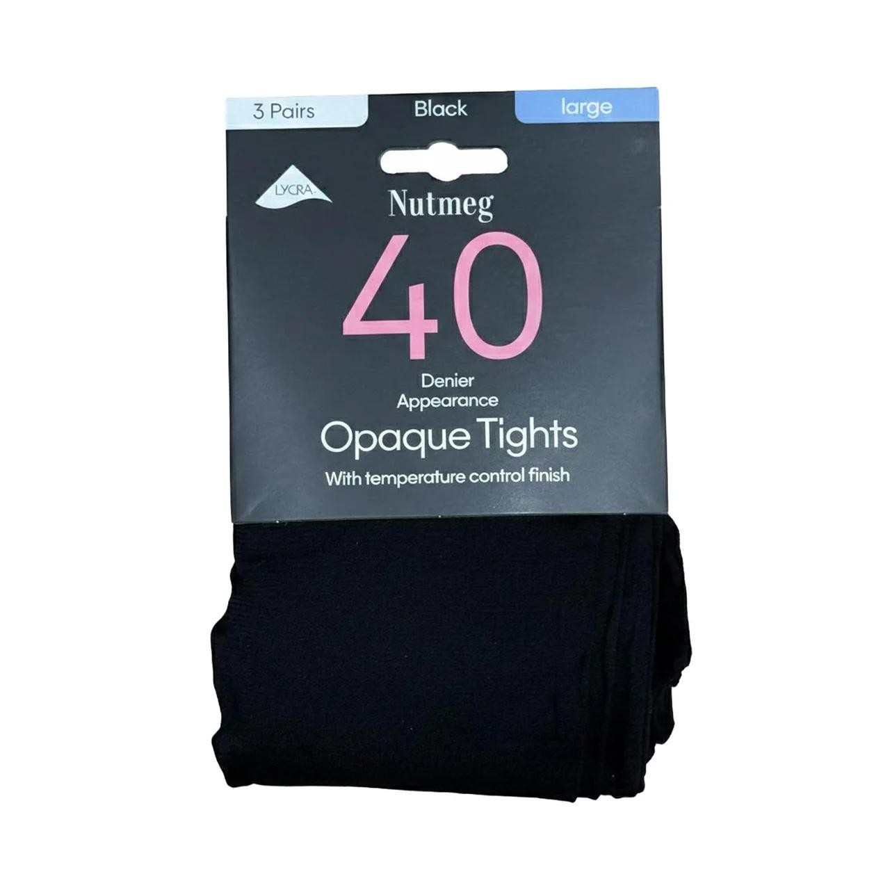 Nutmeg Medium 12-14 Ladies 40 Denier Opaque Tights