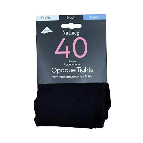 Nutmeg Medium 12-14 Ladies 40 Denier Opaque Tights 