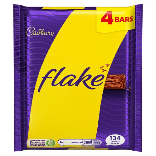 Cadbury Flake Chocolate Bar 4 Pack Multipack 