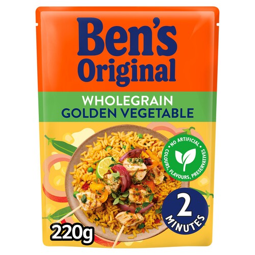 Bens Original Wholegrain Golden Vegetable Microwave Rice