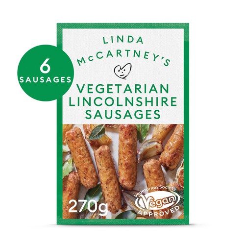 Linda McCartney's 6 Vegetarian Lincolnshire Sausages 