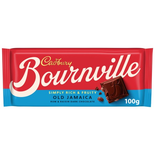 Cadbury old jamaica dark chocolate rum raisin bar