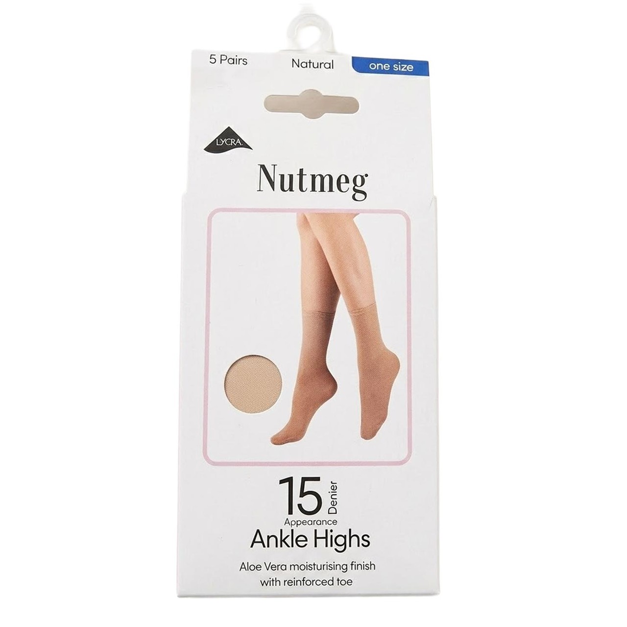 Nutmeg 15 Denier Matt Ankle Highs One Size