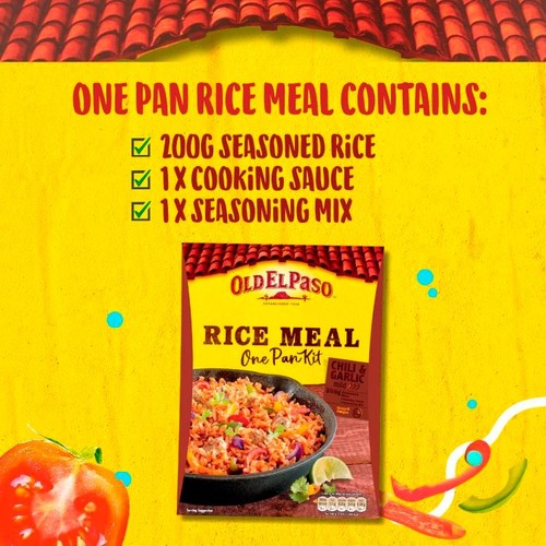 Old El Paso Chili & Garlic One Pan Rice Meal Kit 