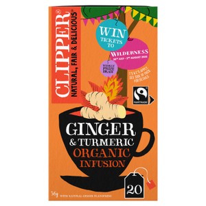 Clipper Organic Fairtrade Restoring Roots Ginger & Turmeric 20 Tea Bags