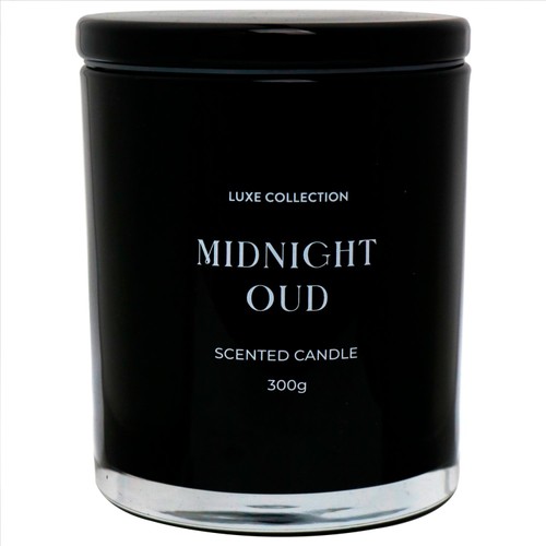 Nutmeg Midnight Oud Glass Lidded Candle