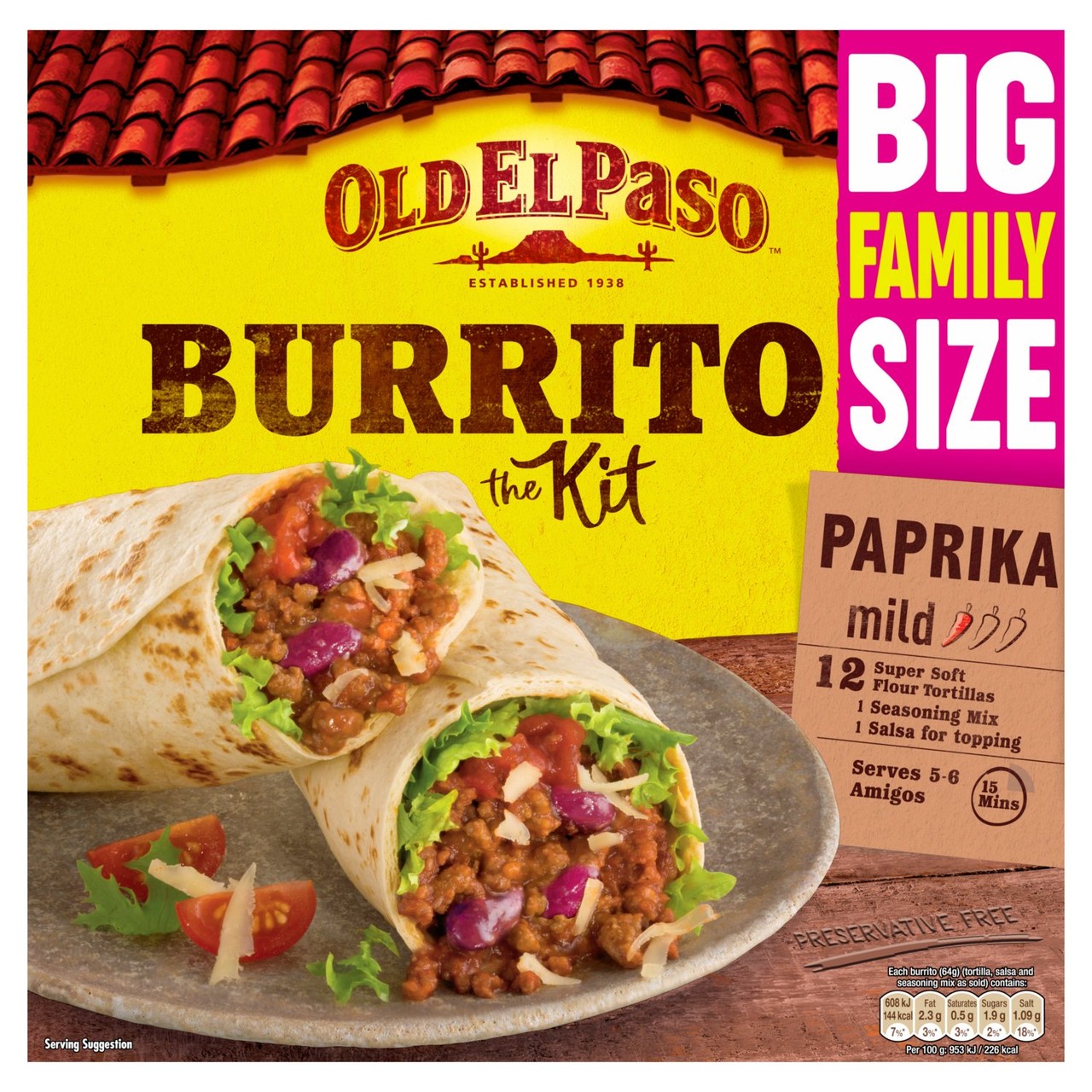 Old El Paso Burrito Family Kit 765g