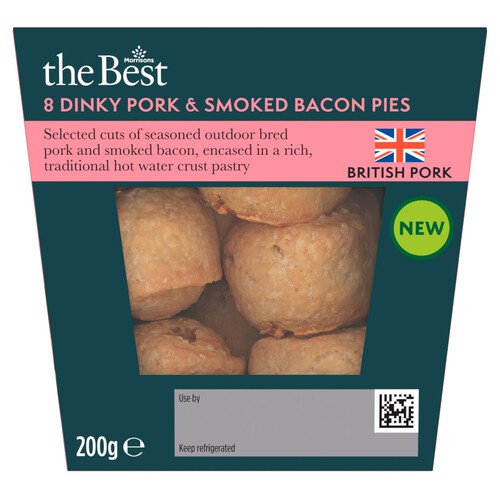 Morrisons The Best 8 Dinky Pork & Smoked Bacon Pies