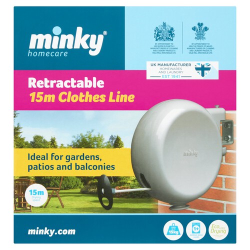 Minky 15m Retractable Washing Line