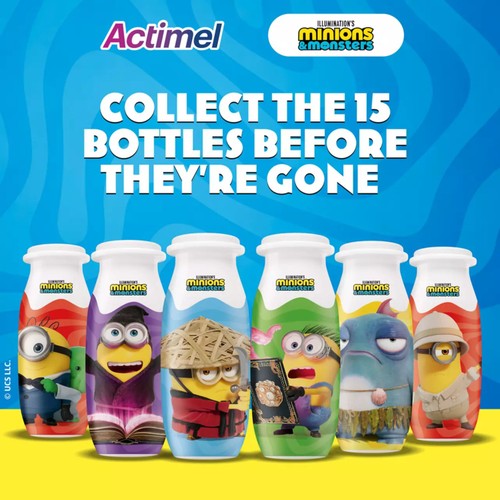 Actimel Kids Strawberry & Banana Yogurt Drinks