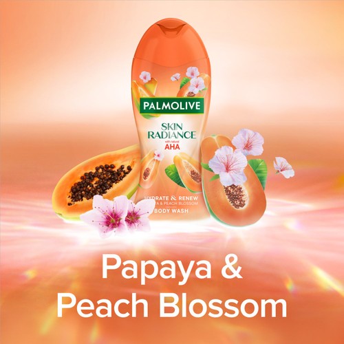 Palmolive Skin Radiance Papaya & Peach Blossom Shower Gel Body Wash 450ml