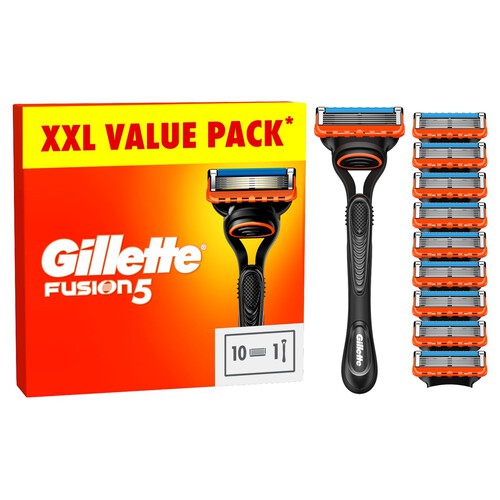 Gillette Fusion Value Pack Razor + 9 Blades