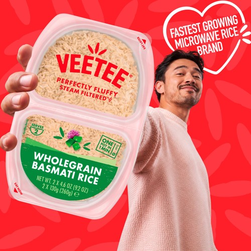 Veetee Heat & Eat Wholegrain Basmati Rice Pots  2 x 130g