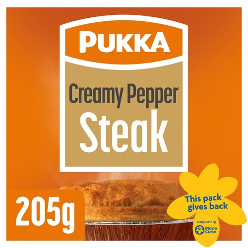 Pukka Creamy Pepper Steak Pie 205g